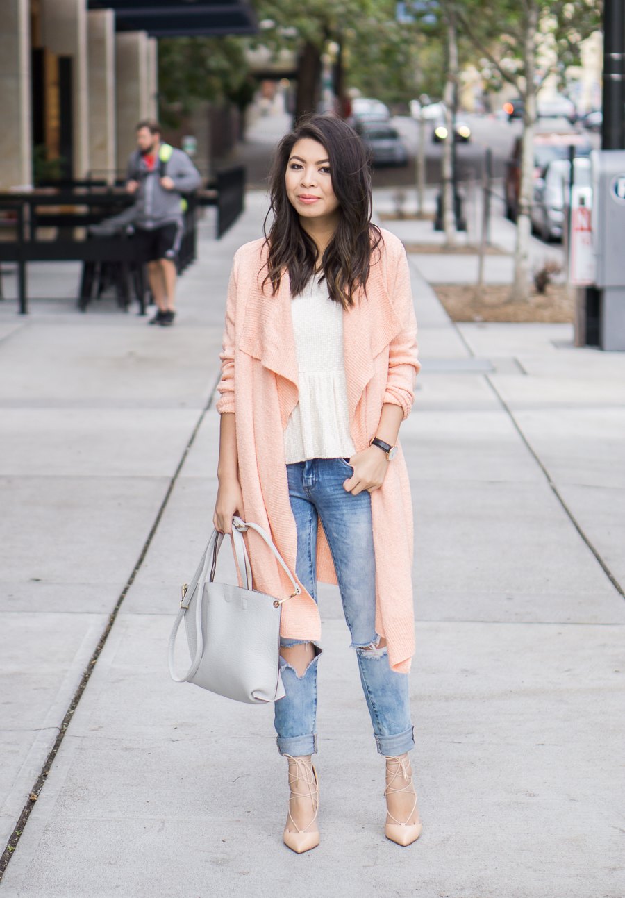 cardigan jeans outfit