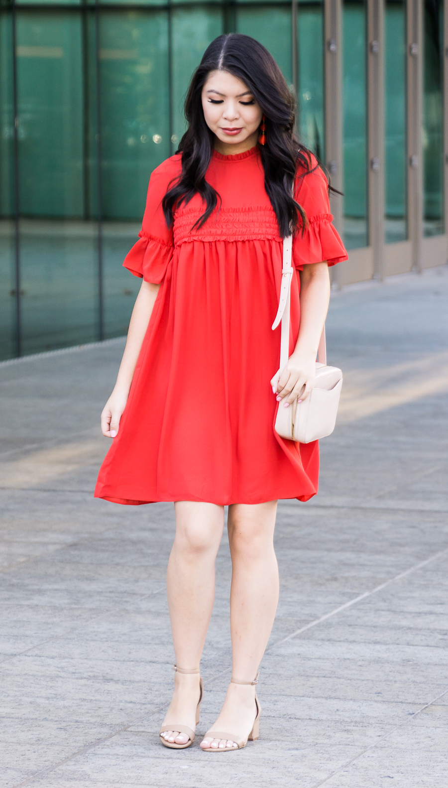 Red Smock Dress | Just A Tina Bit