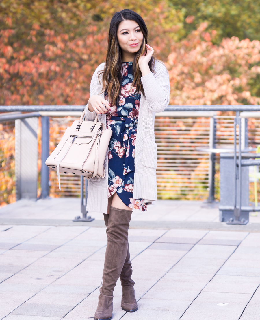 fall dress and boots
