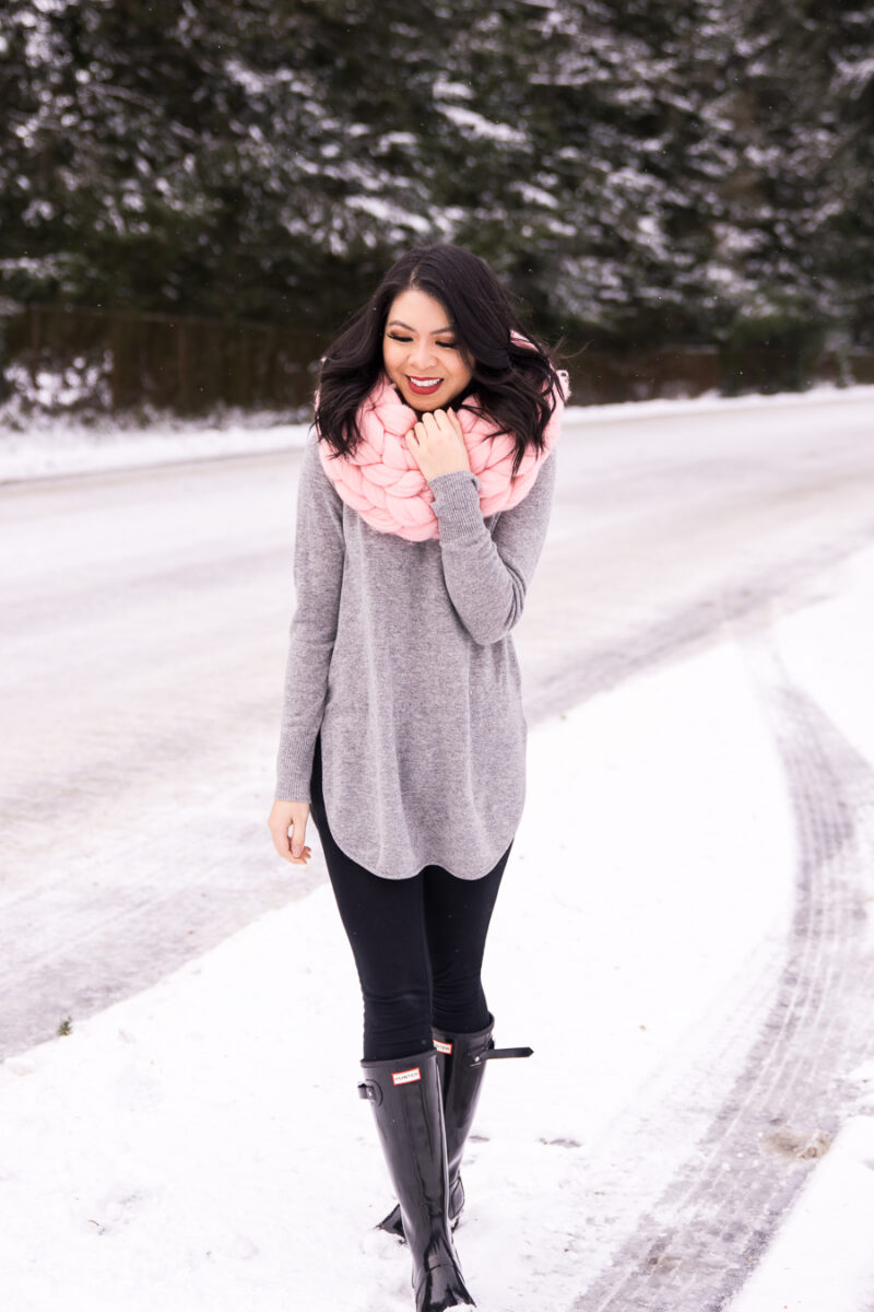 Cute Snow Outfits with Hunter Boots 